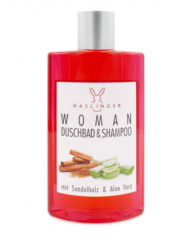 Haslinger šampūns un dušas želeja sievietēm Sandalkoks, alveja, alveja Vera