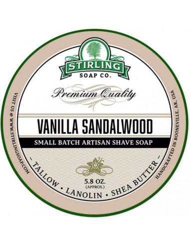 Skūšanās ziepes Stirling Soap Vanilla Sandalwood 170ml