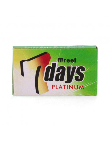 Treet 7 Days Platinum divpusēji skūšanās asmeņi 5 gab