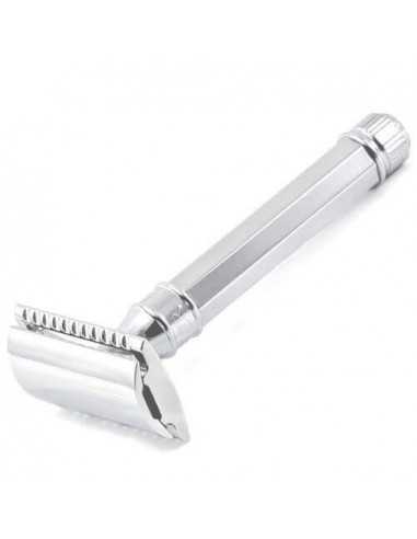 Edwin Jagger kroomitud kaheksanurkse käepidemega raseerija