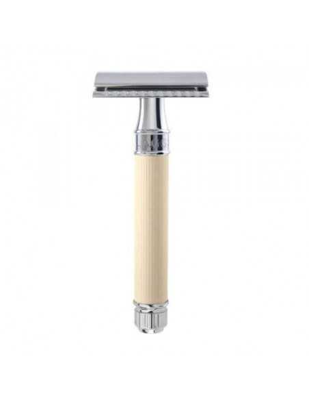 Edwin Jagger divu asmenu ziloņkaula skuveklis ar neslīdošu gumijas