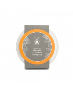 Mühle skūšanās ziepes ar smiltsērkšķu porcelāna traukā 65g